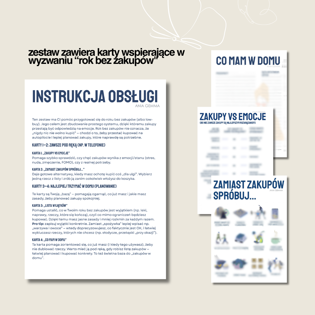 ROK BEZ ZAKUPÓW –  ZESTAW STARTOWY