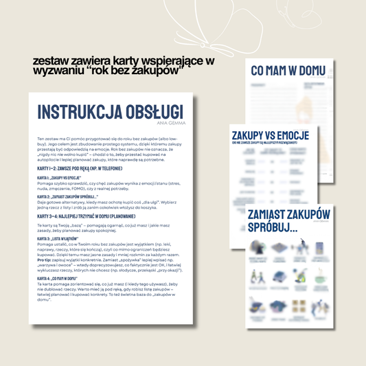 ROK BEZ ZAKUPÓW –  ZESTAW STARTOWY